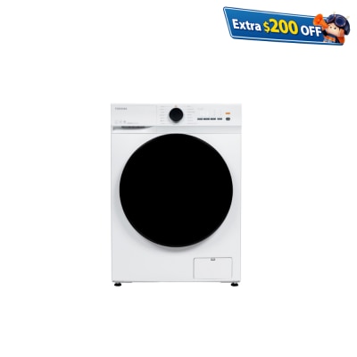 TOSHIBA TW-T21BU90UWH(WW),8KG 470mm Ultra Slim Inverter Front Loading Washing Machine Front Load Washer