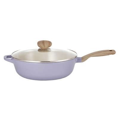 Neoflam - Retro Purple Two handle Wokpan 30cm with Glass lid (IH)