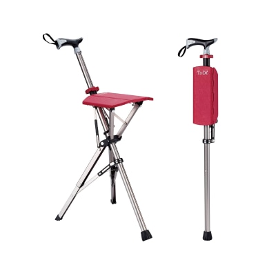 TADA - Lightweight Folding Cane Chair (S) (Rose Red)