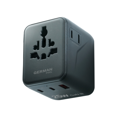 GERMAN POOL 25W MINI GaN III Universal Travel Adapter