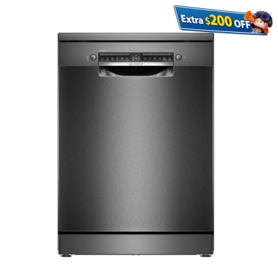 BOSCH SMS4EMC06E,60厘米黑钢独立式洗碗碟机 洗碗碟机