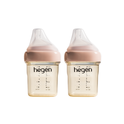 Hegen PCTO™ PPSU多功能寬口奶瓶 150ml / 5oz (2支裝) 粉紅色