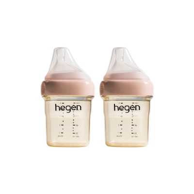 Hegen PCTO™ PPSU多功能宽口奶瓶 150ml / 5oz(2支装) 粉色