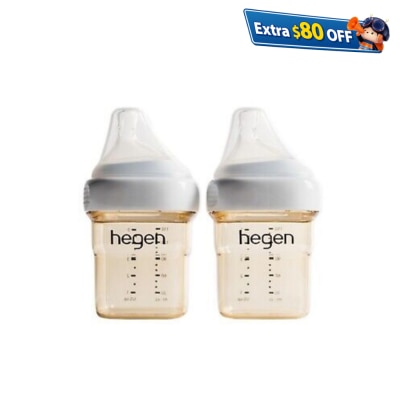 Hegen PCTO™ 150ml/5oz Feeding Bottle PPSU (2-pack) White