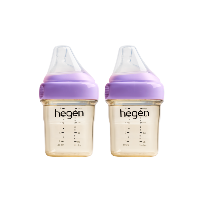 Hegen PCTO™ PPSU多功能寬口奶瓶 150ml / 5oz (2支裝) 紫色
