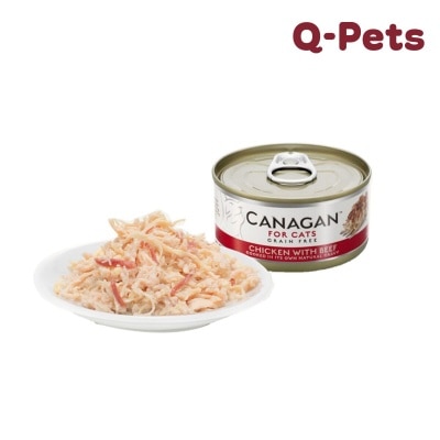 Canagan 鸡肉牛肉主食猫罐头75g