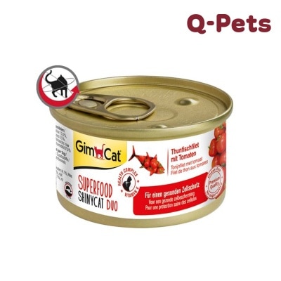 Gimcat SHINYCAT SUPERFOOD DUO TUNA FILLET WITH TOMATOES 70G