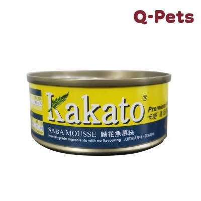 Kakato 鯖花魚慕絲貓狗罐頭 70g