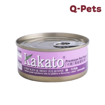 Kakato 鸡.牛肉丝罐头70g