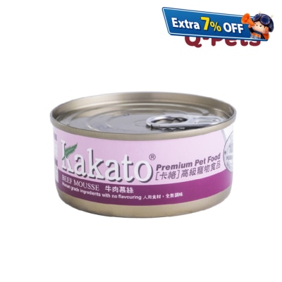 Kakato 牛肉慕丝猫狗罐头70G