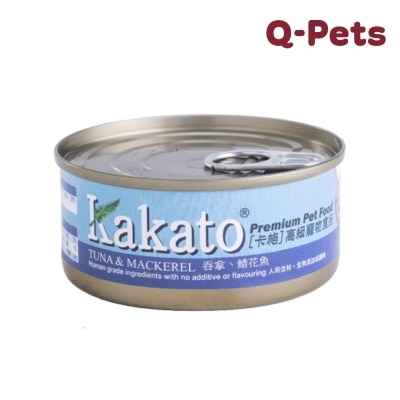 Kakato 吞拿魚鯖花魚貓狗罐頭 70G