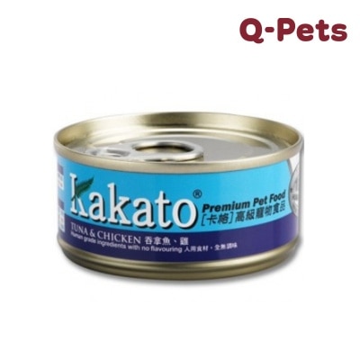 Kakato 吞拿鱼、鸡猫狗罐头170g
