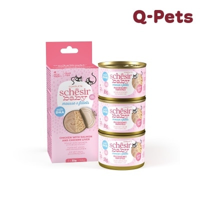 Schesir Baby Chicken Salmon Chicken Liver Recipe 55gx3