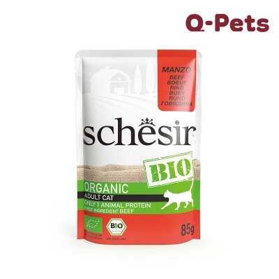 Schesir 440有機牛肉成貓主食餐包85g