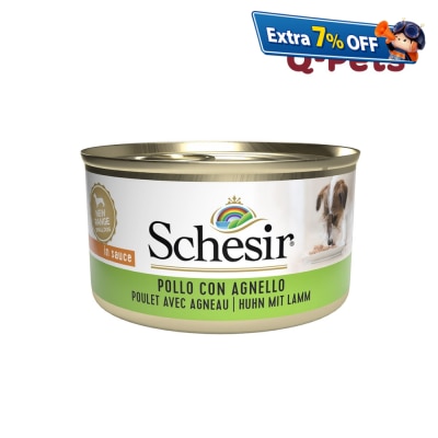 Schesir 1704雞肉羊肉狗湯罐85g