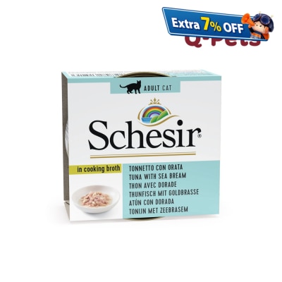 Schesir Tuna with Sea Bream for cats - Broth 70g
