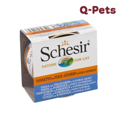 Schesir 562無穀吞拿沙丁魚肉汁貓罐70g
