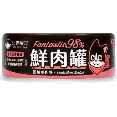 汪喵星球 猫咪98%鲜肉主食罐低敏鸭肉