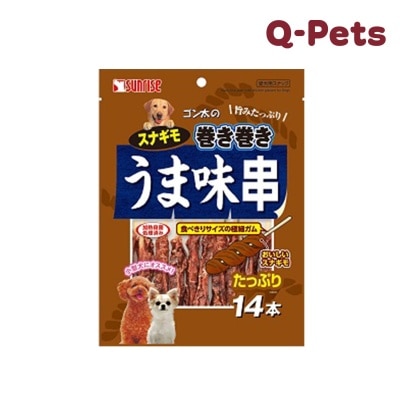 SUNRISE (Pet) 雞胗片卷極細牛皮棒狗小食14支