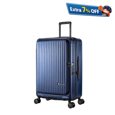 Daycrown 7828 Japan Hinomoto Wheels PC Front & Middle Opening Suitcase