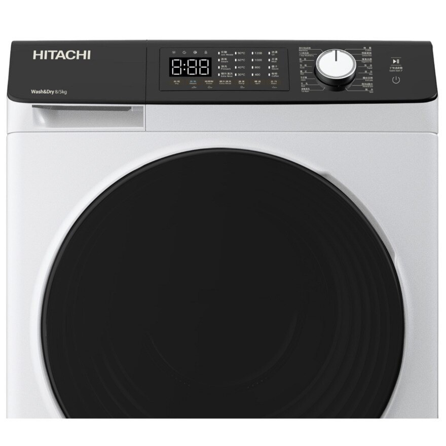 HITACHI 日立8/5公斤1200轉變頻蒸氣護理洗衣乾衣機- BD-D802HVOW