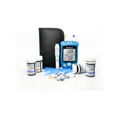Sinocare Blood Glucose Uric Acid Meter with Advanced Test Strips Lancet Safe AQ UG for Multifunction