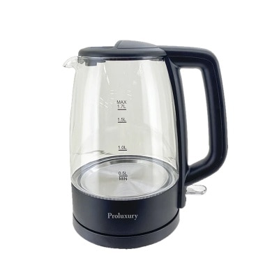 Proluxury PKT908017 玻璃电热水壼1.7L-（黑色）(英国STRIX 温控器)