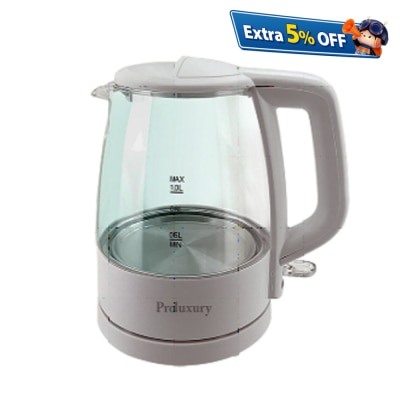 Proluxury PKT907010 Glass Electric Kettle 1L (UK Strix Controller)