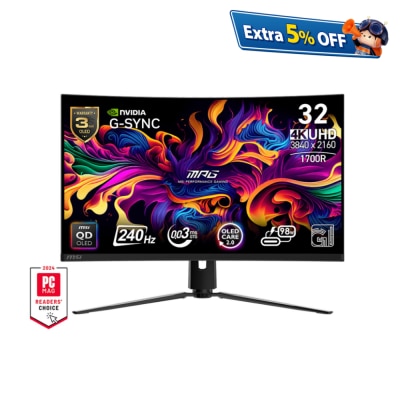MSI 微星 MPG 321CURX QD-OLED 32" 4K 240Hz 曲面 電競顯示屏