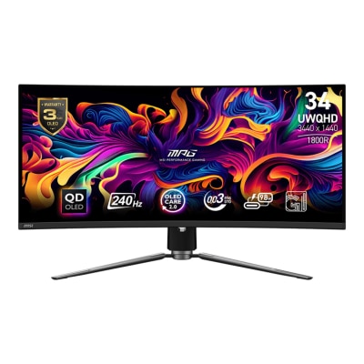 MSI MPG 341CQPX QD-OLED 34" UWQHD 240Hz Curved Gaming Monitor