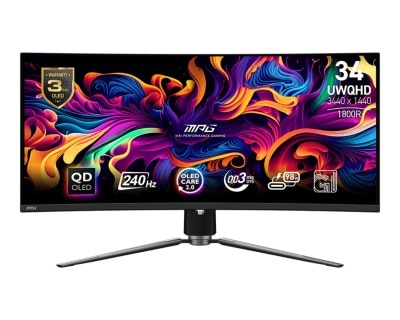 MSI 微星 MPG 341CQPX QD-OLED 34" UWQHD 240Hz 曲面 電競顯示屏