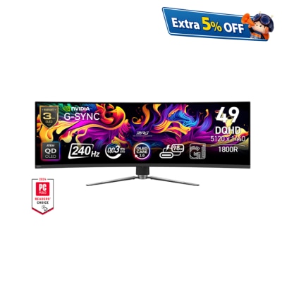 MSI 微星 MPG 491CQPX QD-OLED DQHD 49" 240Hz 曲面 電競顯示屏