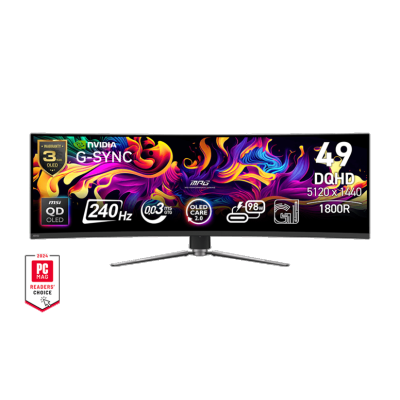 MSI MPG 491CQPX QD-OLED DQHD 49" 240Hz Curved Gaming Monitor