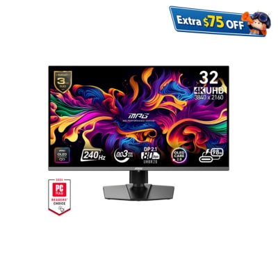 MSI MPG 322URX QD-OLED 32" 4K 240Hz DP2.1 Gaming Monitor