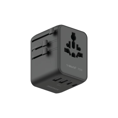 Momax 1 World2 70W 5 Port USB C Dual AC Travel Adaptor UA22UK image
