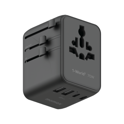 Momax 1-World2 70W 5-插口双AC旅行充电插座 UA22UK