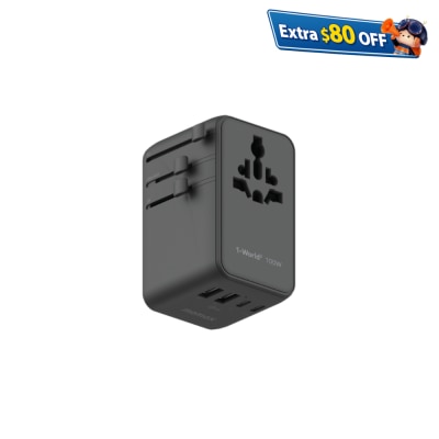 Momax 1-World2 100W 4-插口双AC旅行充电插座 UA23UK