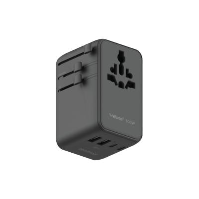 Momax - 1-World2 100W 4-Port USB-C Dual AC Travel Adaptor UA23UK