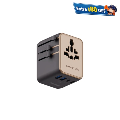 Momax 1-World2 70W 5-插口雙AC旅行充電插座 UA22UK