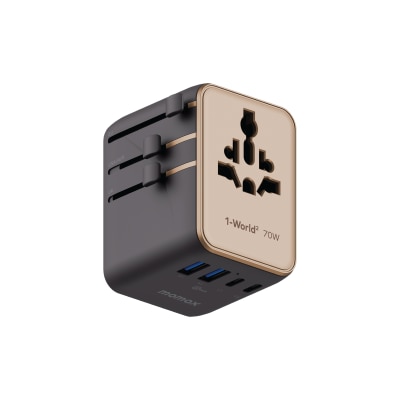 Momax 1 World2 70W 5 Port USB C AC Travel Adaptor UA22UK image