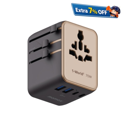 Momax 1-World2 70W 5-Port USB-C AC Travel Adaptor UA22UK