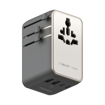 Momax 1-World2 100W 4-插口双AC旅行充电插座 UA23UK