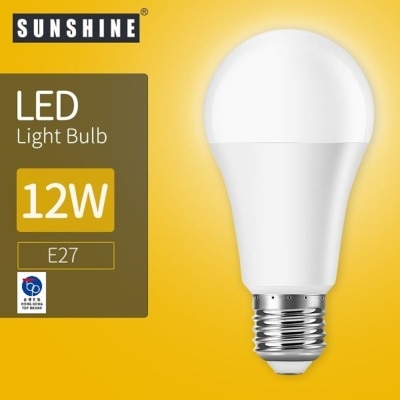 Sunshine LED 燈泡 A60球膽 - 12W E27大螺頭 3000K 黃光
