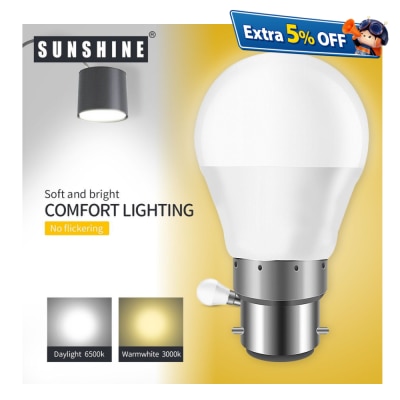 Sunshine LED 灯泡 A60球胆 - 9W B22 钉头 6500K 白光