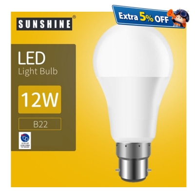 Sunshine LED Bulb A60 12W B22 Daylight 6500K