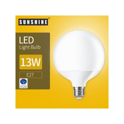 Sunshine LED 燈泡 G95大球型膽 - 13W E27大螺頭 6500K 白光