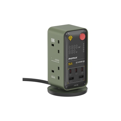 Momax 1-Charge Work Flow PD35W -Outlet Digital Display Power Tower with USB