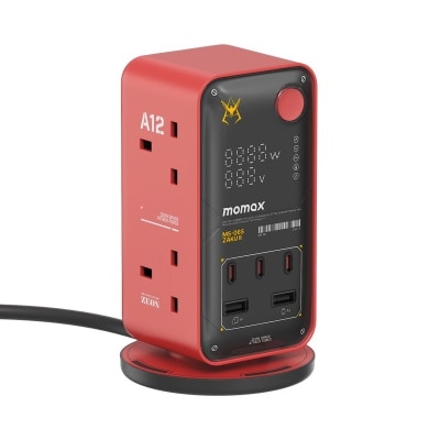 Momax 1-Charge Work Flow PD35W 2A3C 6-Outlet Digital Display Power Tower with USB