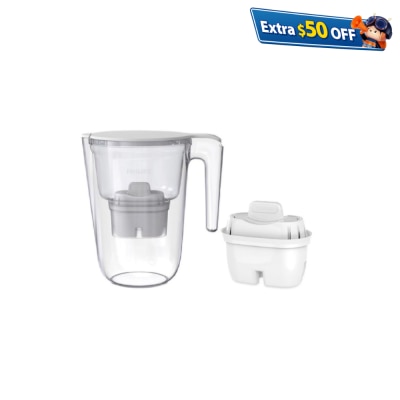 PHILIPS 飛利浦 Mirco Pure AWP2937WHT/97濾水壺連1個濾芯 AWP210 套裝