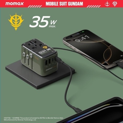 Momax 1-World+ Flow 35W 4-插口內建USB-C 充電線| Fortress 豐澤